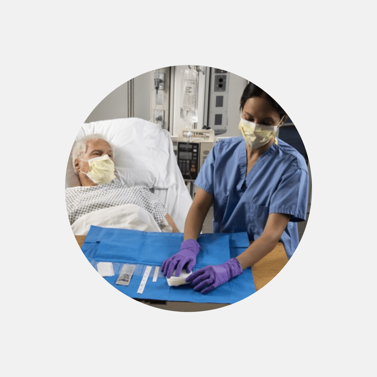 HALYARD PURPLE NITRILE Exam Gloves - 7