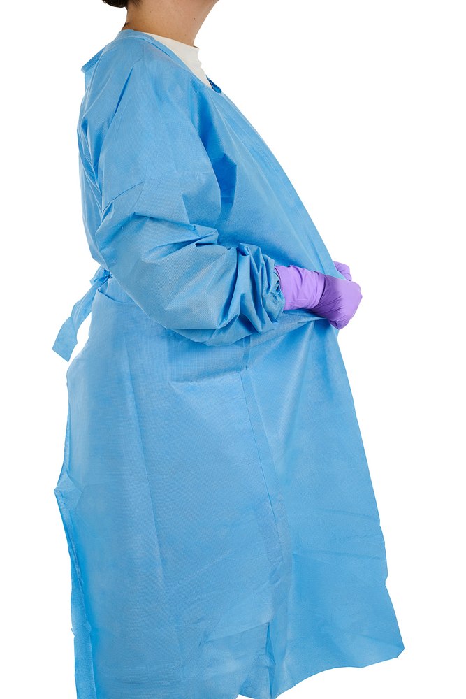 Pull the gown forward